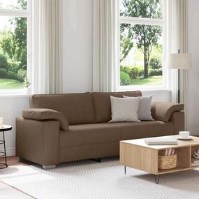 vidaXL Sofá 3 lugares Marrom 178 cm Tecido