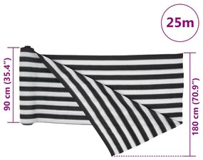 Rede de privacidade PEAD 150 g/m² 1,8x25 m antracite e branco