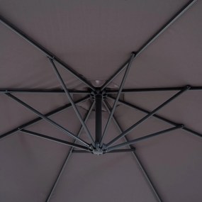 Chapéu de Sol de Jardim Ø295x245cm Chapéu de Sol Excêntrico Inclinável