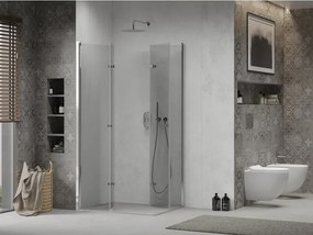 Mexen Lima Cabine de duche Duo dobrável 90 x 70 cm, transparente, cromado - 856-090-070-02-00