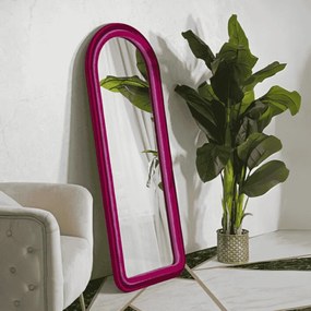 ESPELHO DE PAREDE CLOE VELUDO 60X4X160 CM FUXIA