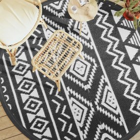 Tapete de exterior Ø200 cm ARAKIL PP preto