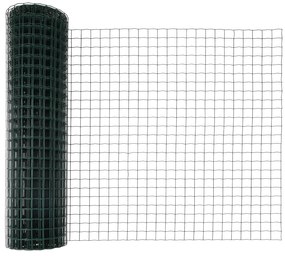 Cerca Euro com 13 Postes 1x25 m Aço Galvanizado Verde