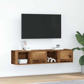 Móveis TV 2 peças madeira velha 60x31x25,5cm madeira trabalhada