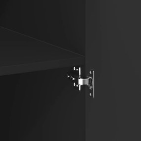 Armário alto 80x42,5x249 cm derivados de madeira preto