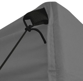 Tenda festas pop-up dobrável 4 paredes laterais 3x3 m antracite