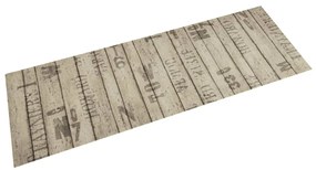 vidaXL Tapete de cozinha lavável 60x180 cm veludo padrão cerca