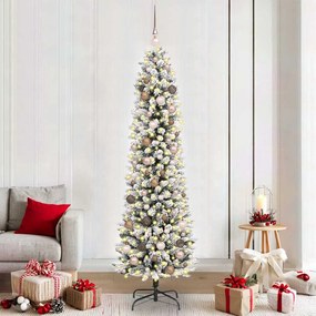 vidaXL Árvore de Natal Artificial Branco 210 cm PVC, Metal e Plástico