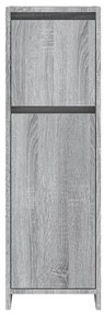 Armário WC 30x30x95 cm derivados de madeira cinzento sonoma