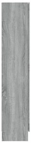 Vitrine 82,5x30,5x150 cm derivados de madeira cinzento sonoma