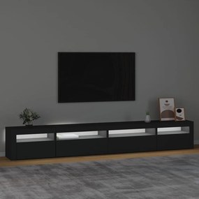 Móvel de TV Sophia com Luzes LED de 270cm - Preto - Design Moderno