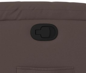 Poltrona reclinável couro artificial castanho