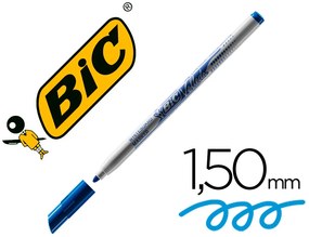 Marcador Bic Velleda Fino para Quadro Ponta Redonda 1 mm Azul