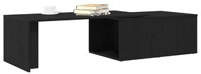 Mesa de Centro Folheada Preta de 150x50x35 cm