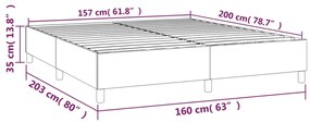 Estrutura de cama sem colchão 160x200 cm veludo verde-escuro