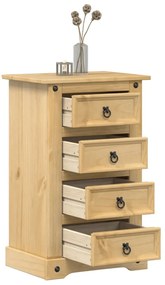 vidaXL Mesa de cabeceira Corona 53x39x84 cm madeira de pinho maciça