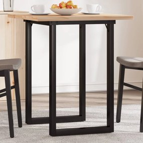 Mesa de jantar estrutura em O 60x60x75,5 cm pinho/aço