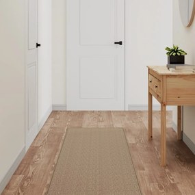vidaXL Tapete/passadeira 50x200 cm aspeto sisal cor areia
