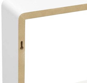 Prateleiras de parede em forma de cubo 3 pcs MDF branco