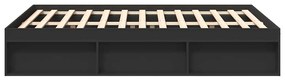 Estrutura cama de casal pequena 120x190 cm preto