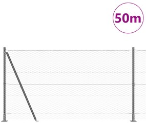 Cerca Hexagonal vidaXL Cinza 1,2x50 m Aço