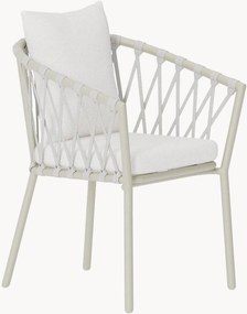 Cadeiras em bouclé para jardim com apoio de braços Linos, conjunto de 2