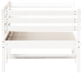 Sofá-cama 75x190 cm madeira de pinho maciça branco