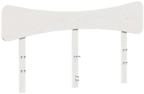 Cama sem colchão 140x190 cm madeira de pinho maciça branco