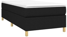 Estrutura de cama sem colchão 90x200 cm tecido preto