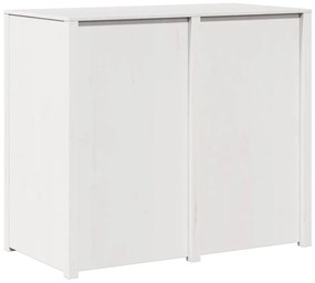 Armário de Cozinha Externo Branco 106x55x92 cm Madeira Sólida de Pinho