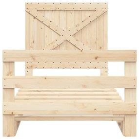 Estrutura de cama com cabeceira 100x200cm pinho maciço