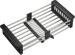 Mexen escorredor de cozinha telescópico com largura regulável, preto - 660730-70