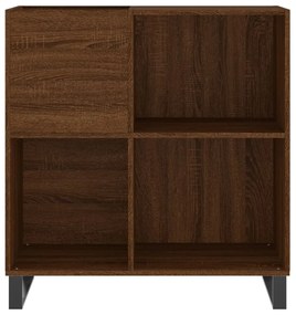 Armário p/ discos 84,5x38x89cm deriv. madeira carvalho castanho