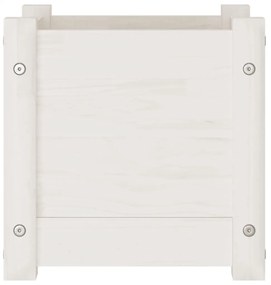 Vaso/floreira de jardim 31x31x31 cm pinho maciço branco