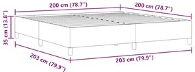 Cama vidaXL Azul 200x200 cm Tecido Corduroy