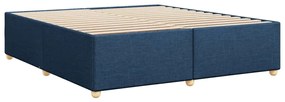 Estrutura de cama sem colchão 200x200 cm tecido azul