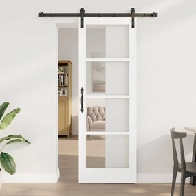 Porta Deslizante vidaXL com Conjunto de Ferragens 'ORKDAL'Branca 73,5x