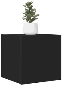 Móvel de TV de parede 30,5x30x30 cm preto