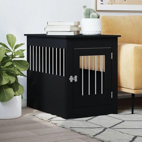 vidaXL Móvel casota para cão 55x80x68 cm derivados de madeira preto