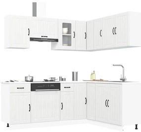 vidaXL 11 peças armário de cozinha conjunto Kalmar branca