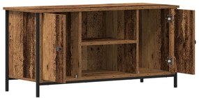 Gabinete de TV Madeira Antiga 100x40x50 cm Madeira de Engenharia e Aço