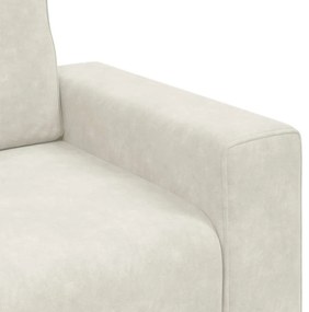 Poltrona 60 cm veludo creme