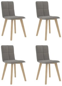 vidaXL Cadeiras de jantar 4 pcs tecido cinzento-claro