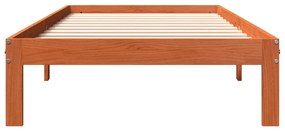 Cama sem colchão 100x200 cm pinho maciço castanho-mel