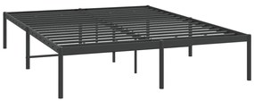 Estrutura de cama 160x200 cm metal preto