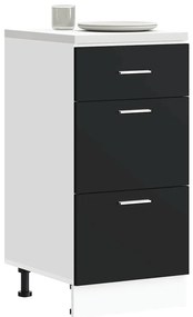 vidaXL Armário inferior “Lyon” 40x46x81,5 cm madeira trabalhada preto