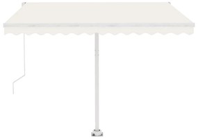 Toldo retrátil manual independente 300x250 cm cor creme