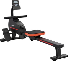 Máquina de Remo, 135 x 42 x 72 cm, Resistência Magnética de 16 Níveis, Vermelho