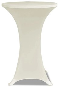 Toalha de Mesa elástica Ø80, Creme / 2 peças