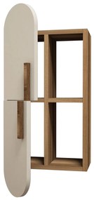 Prateleira de Parede Rose – Nogueira e Creme – 35x60x22 cm